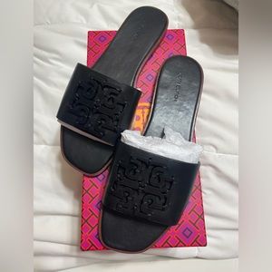 NWT Tory Burch Ines Slide Black Size 9